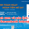 Cách xem và xóa lịch sử giao dịch Sacombank Internet Banking