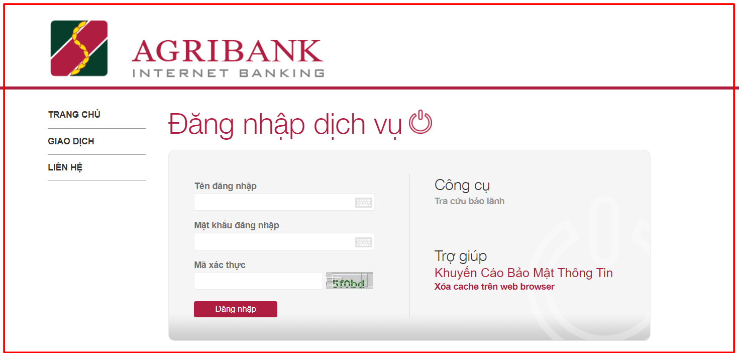 giao-dien-internet-banking AgriBank-online