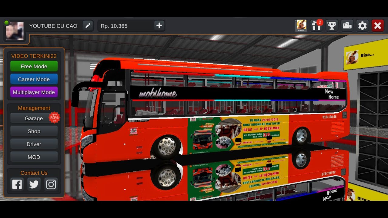 Link mod xe pháo chóng ở Bus Simulator Indonesia 1