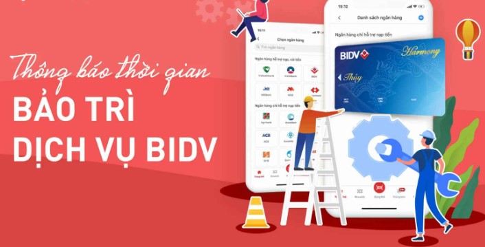 Cách nhận biết app BIDV SmartBanking bảo trì hôm nay