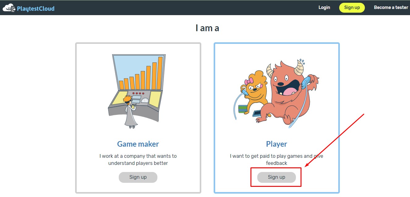 Hướng dẫn đăng ký và login Playtestcloud cho người chơi game